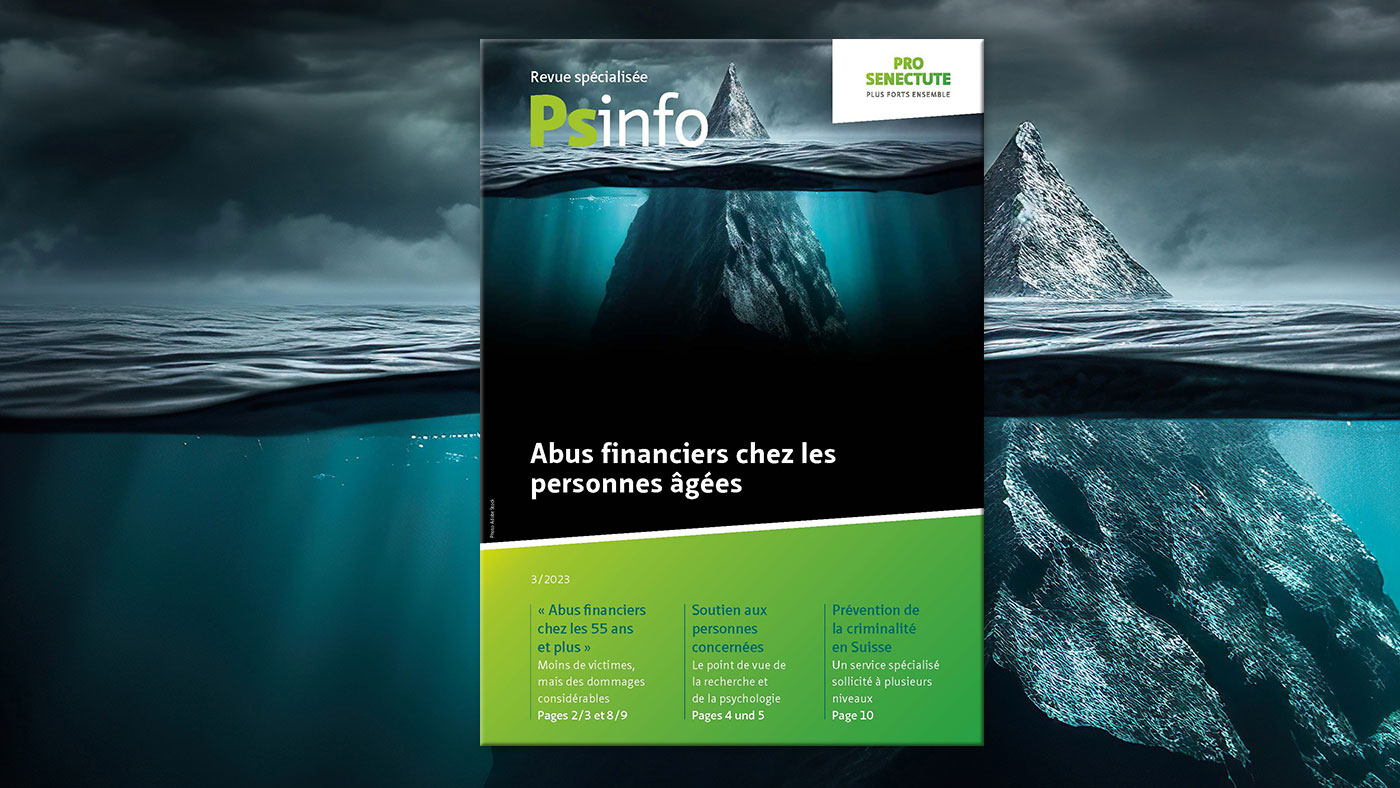 Couverture de Psinfo : la pointe de l'iceberg émerge de l'eau.